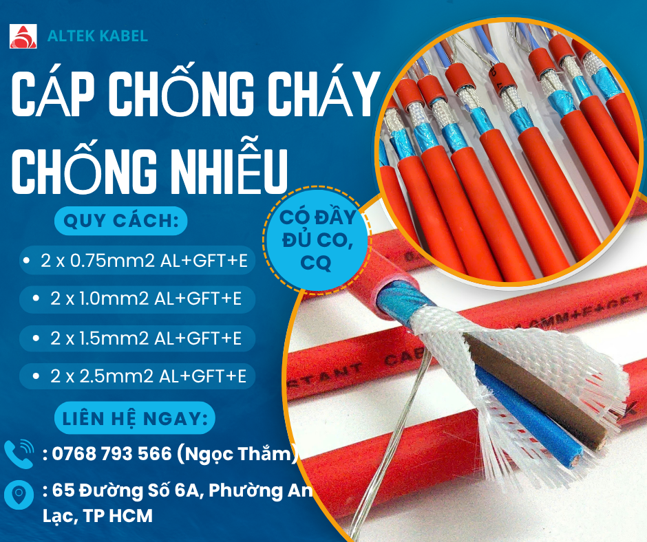 Cáp Chống Cháy Chống Nhiễu ALTEK KABEL 950 độ C 180 phút